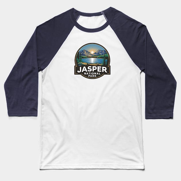 Jasper National Park Sunrise Baseball T-Shirt by Perspektiva